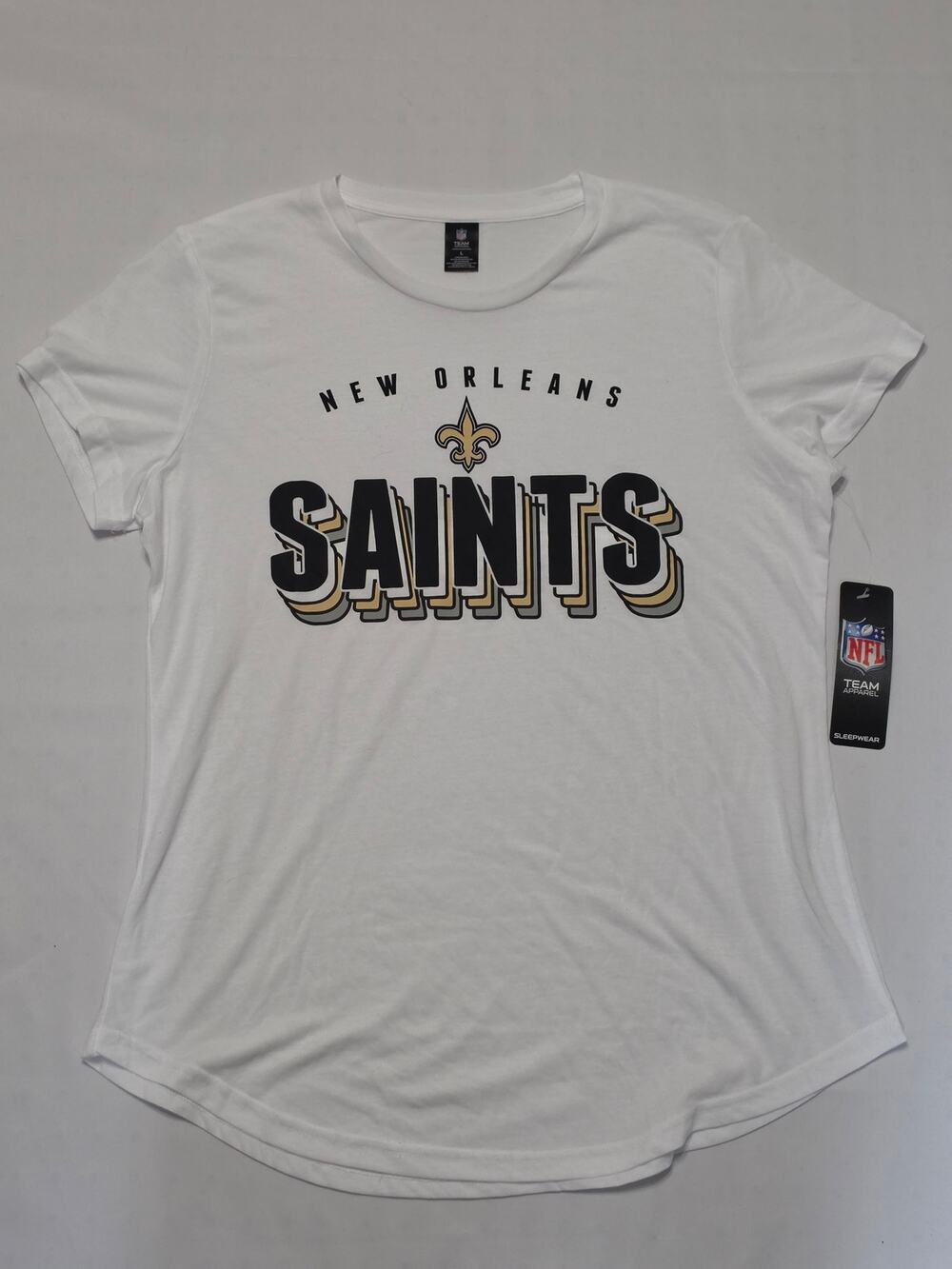 New Orleans Saints Women’s Large White Sleep Shirt – NWT